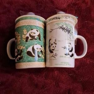 Panda Designs Mug with Infuser set of 2